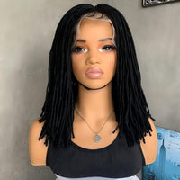 Full Lace Synthetic Handmade Faux Locs Wig for Women