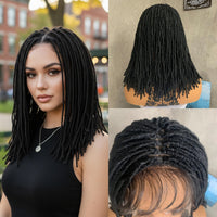 Full Lace Synthetic Handmade Faux Locs Wig for Women