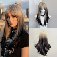 Multi-Color Straight Synthetic Wig for Women