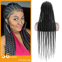 36" Braided Full Lace Synthetic Wig for Women - Image 1