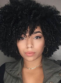 Black Curly Afro Synthetic Wig for Women - Image 2