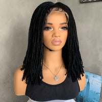 Full Lace Synthetic Handmade Faux Locs Wig for Women