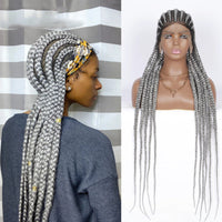 African Ladies Full Lace 10 Braids Twist Braids Wig