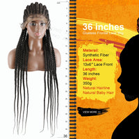 36" Braided Full Lace Synthetic Wig for Women - Image 6