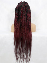 38 Inch Hot Sale Wig 1B/BUG Small Strand Braids LACE Braids Wig