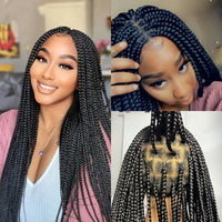 100% Hand-Braided Synthetic Full Lace Braided Wigs