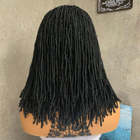 Full Lace Synthetic Handmade Faux Locs Wig for Women