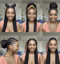 36" Braided Full Lace Synthetic Wig for Women - Image 1