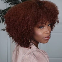 Hot Sale🔥 African American Gorgeous Red Brown Afro Curly Wig