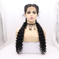 24inch Braid Hair Wig Synthetic Hair 360 Lace Wigs