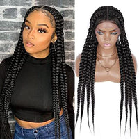 100% Hand Braided Blonde Cornrow Pearl Front Lace Braids Wig