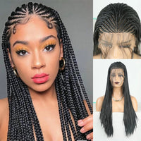 "Proud Of Your Coily" Unit 100% Braided Baby Hair Braid Front Lace Wig
