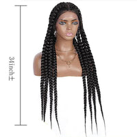 100% Hand Braided Blonde Cornrow Pearl Front Lace Braids Wig