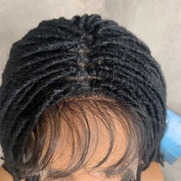 Full Lace Synthetic Handmade Faux Locs Wig for Women