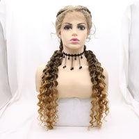 24inch Braid Hair Wig Synthetic Hair 360 Lace Wigs