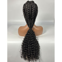 Curly Braided Synthetic Wig for Women - Image 5