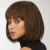 Short Bob Synthetic Fiber Box Braid Wig