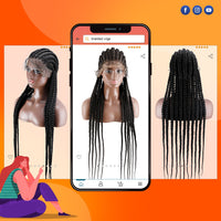36" Braided Full Lace Synthetic Wig for Women - Image 7