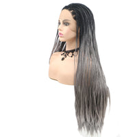 100% Hand Braided French Braids Lemonade Braid Wig