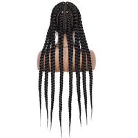 100% Hand Braided Blonde Cornrow Pearl Front Lace Braids Wig