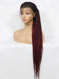 38 Inch Hot Sale Wig 1B/BUG Small Strand Braids LACE Braids Wig