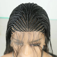 "Proud Of Your Coily" Unit 100% Braided Baby Hair Braid Front Lace Wig