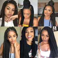 100% Hand-Braided Synthetic Full Lace Braided Wigs