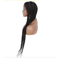 100% Hand Braided Blonde Cornrow Pearl Front Lace Braids Wig