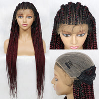 38 Inch Hot Sale Wig 1B/BUG Small Strand Braids LACE Braids Wig