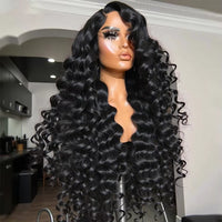 Black Wavy HD Lace Human Hair Wig for Women - Image 3
