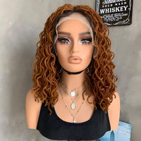 12" Curly HD Lace Synthetic Faux Locs Wig for Women