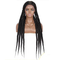 100% Hand Braided Blonde Cornrow Pearl Front Lace Braids Wig