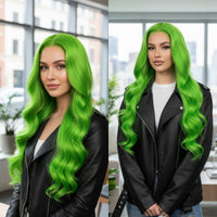 Platinum Blonde Curly Wavy HD Lace Synthetic Wig for Women
