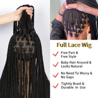 100% Hand-Braided Synthetic Full Lace Braided Wigs