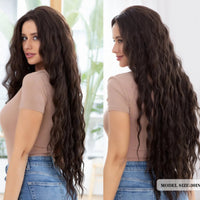 Brown Wavy Synthetic Wig for Women - Image 1