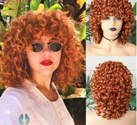 Vibrant Afro Curly Wig 12" High Quality In Vivid Orange