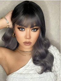Grey Curly Synthetic Wig for Women - Image 2