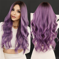 Luxury Long Wavy Purple Hair Wig