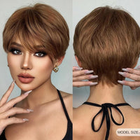Brown Straight Synthetic Wig for Women - Image 1