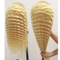 Peruvian 613 Blonde Colored Wig, Virgin 13x4 Transparent Lace Human Hair Wig, 100% Human Hair Lace Front