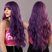 Luxury Long Wavy Purple Hair Wig