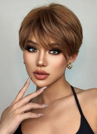 Brown Straight Synthetic Wig for Women - Image 2