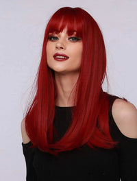 Red Straight Synthetic Wig for Women - Image 2