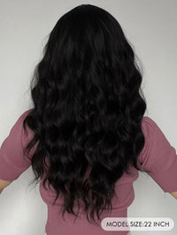 Natural Long Curly Synthetic Black Wig With Bangs