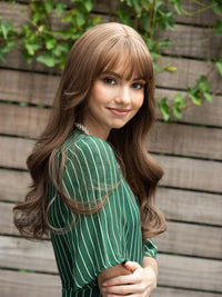 Medium Brown Wig Pastel Honey Blonde Wavy Wig