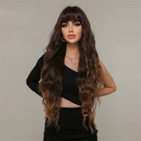 Brown & Mixed Curly Synthetic Wig for Women - Image 4