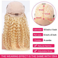 Peruvian 613 Blonde Colored Wig, Virgin 13x4 Transparent Lace Human Hair Wig, 100% Human Hair Lace Front