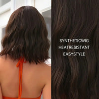 Short Brown Wavy Wig