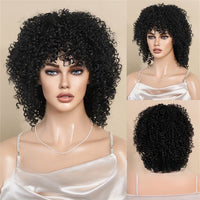 Brown & Mixed Curly Afro Synthetic Wig for Women - Image 7