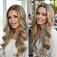 24" Multi-Color Wavy HD Lace Synthetic Wig for Women